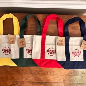 Limited edition Trader Joe’s mini tote bags set of four